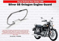 "Royal Enfield New Bullet 350 \"Silver Octagon Engine Guard\""