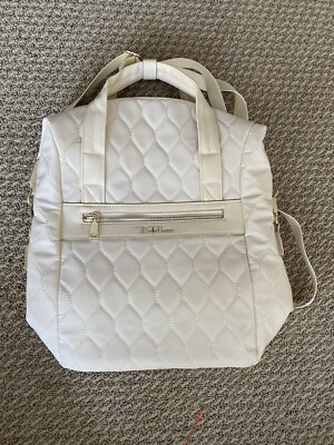 Bella Russo 14.4  Tote Backpack Shoulder Bag With Dustbag Cream New With Tags #2