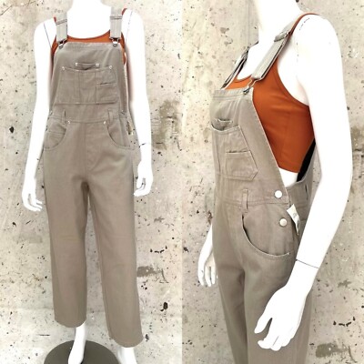 Women s 90 s/Y2K St Johns Bay Tan Bib Overalls - NWT NEW WITH TAGS