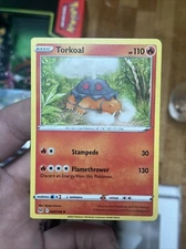 Torkoal - 023/196 - Uncommon - Lost Origin - Miscut STRAIGHT CUT CORNER ERROR