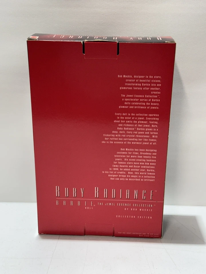 MUÑECA BARBIE RUBY RADIANCE JOYA ESENCIA COLECCIÓN BOB MACKIE 1996 NUEVA EN CAJA Foto 4 de 4