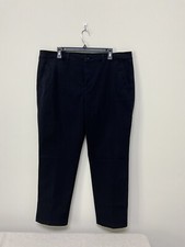 Lauren Ralph Lauren Women  s Navy Straight Fit Pants Size 18 Cotton