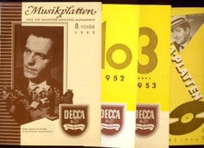 4x DECCA NEUERSCHEINUNGEN 1952 - 1954 Schellackplatten und 33er/45er  B247