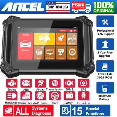 ANCEL V6 Car Bidirectional All System OBD2 Scanner Diagnostic Tool TPMS ABS IMMO