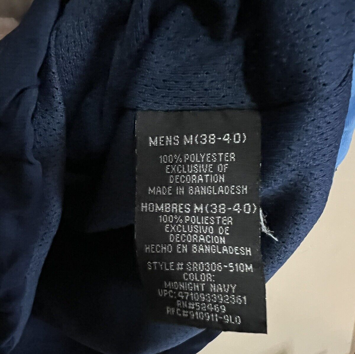 Vtg Starter V Neck Windbreaker Warm Up Track Jacket 2tone Dark Blue