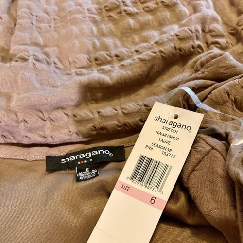 Waffle Design Taupe Short Sleeve Dress by Sharango Womens Size 6 - Picture 17 of 17