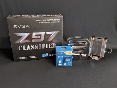 Intel i7-4790K + 16GB DDR + EVGA Z97 152-HW-E878 Classified Motherboard Bundle!