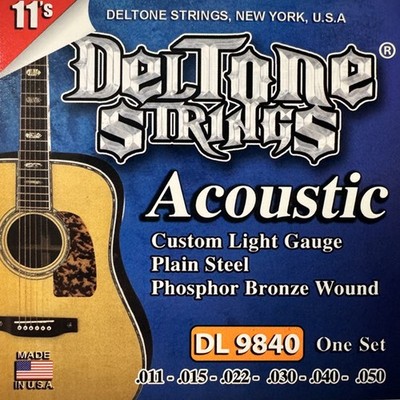 Deltone DL9840 Custom Light Phosphor Bronze Acoustic Guitar Strings 11-50