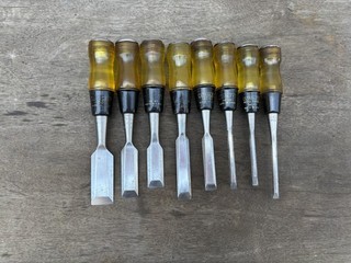 Vintage Stanley No.60 Chisels (8) Total very good condition Sharp!