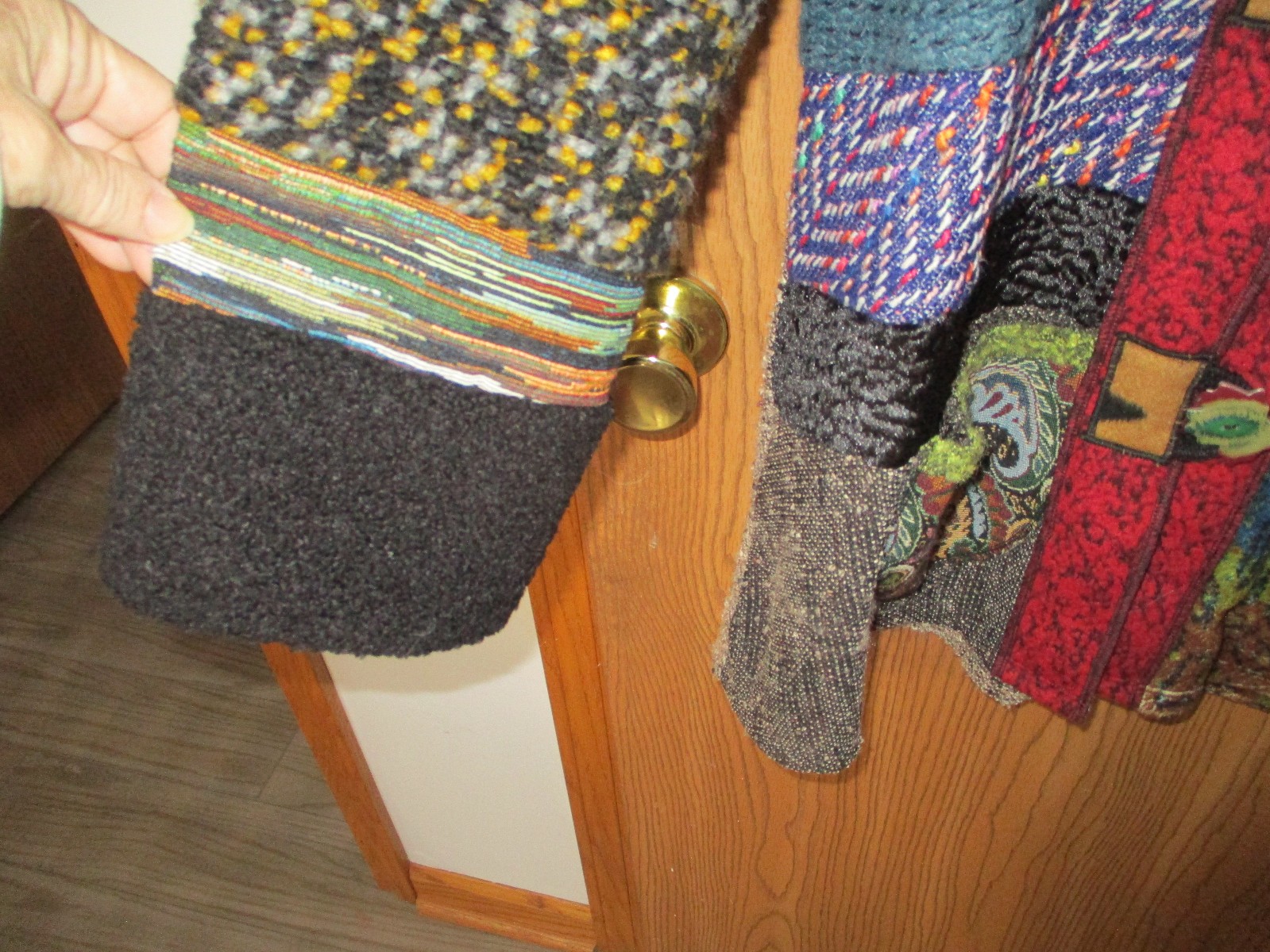 Ali Miles Oversized Artsy Patchwork Design Sweate… - image 3