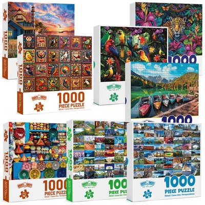 8 Pack 1000 Pieces Jigsaw Puzzles for Adults Family Game Challenging Puzzles