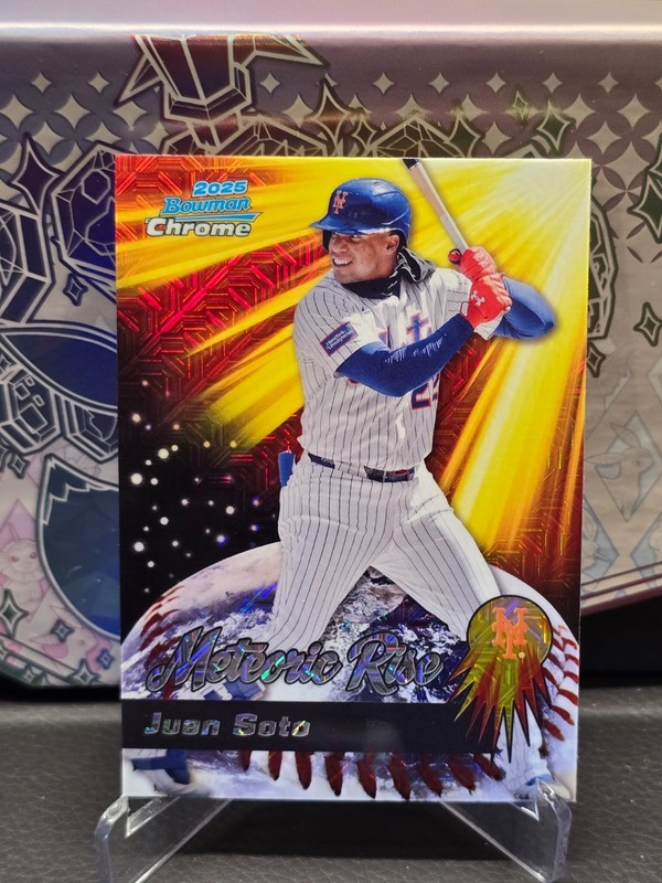 Juan Soto 2025 Bowman Chrome Meteoric Rise Mojo Mega Refractor #MR-15 Mets