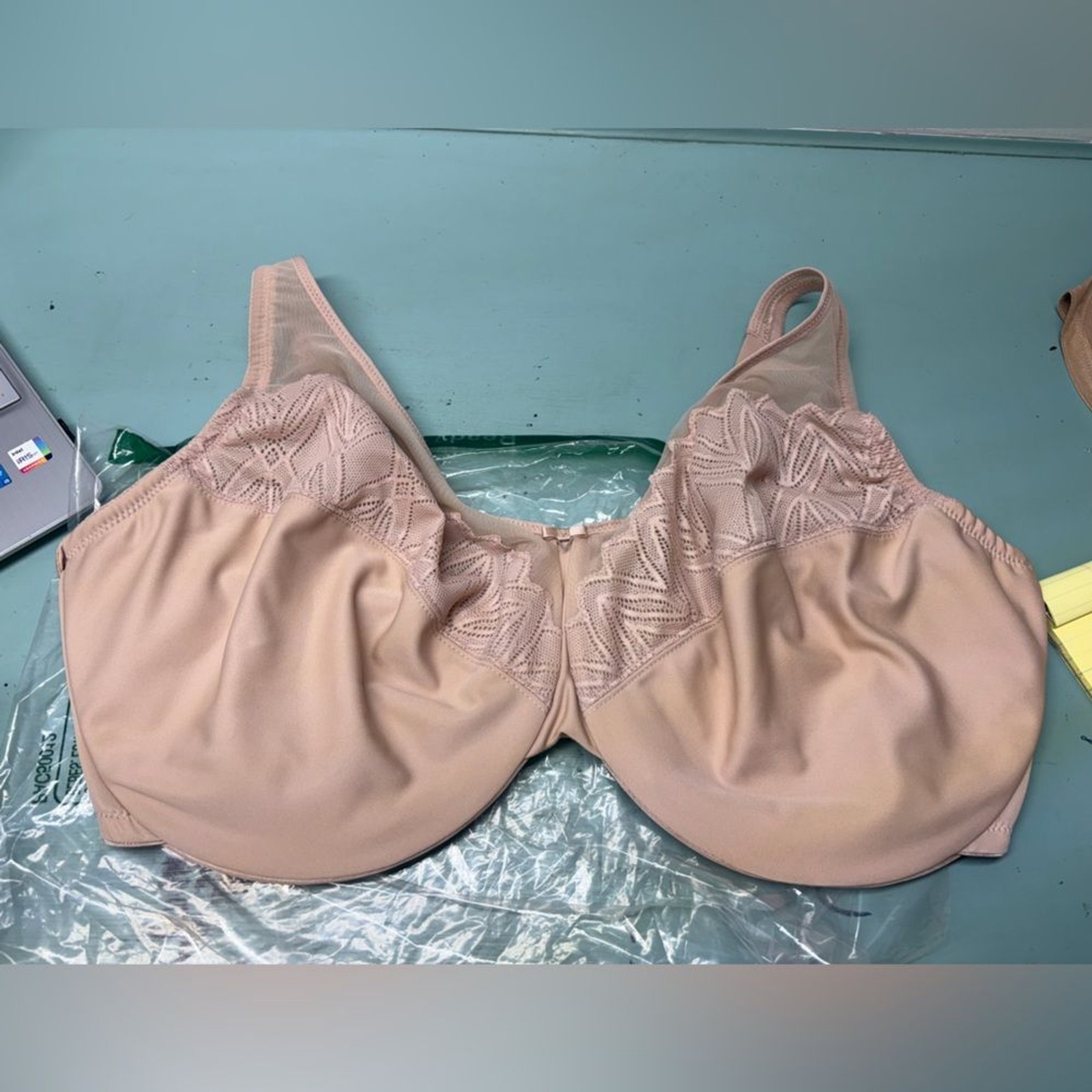 46H Glamorise Soft Lace Bra - nude, w/ underwire | eBay