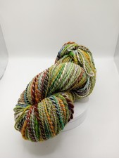 Hand Spun yarn Merino And Hand Dyed Cheviot wool top  160g 270yds Aran Weight
