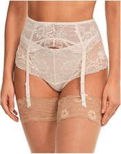 X-Small - New Fantasie 'Bronte' Suspender Belt  Ivory UK Size Extra Small (2069)