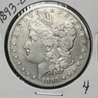 1893-O MORGAN SILVER DOLLAR, F DETAILS