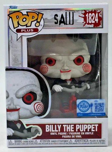Funko Pop! Movies PLUS Saw Billy the Puppet #1824 Funko SE With Pop Protector