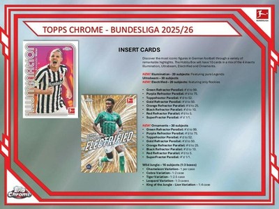 2025-26 Topps Chrome Bundesliga Soccer Hobby Box | eBay
