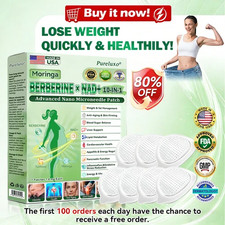 Pureluxo Moringa Berberine NAD Weight Loss Patches Advanced Nano Microneedle
