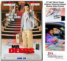 Adam Sandler Signed MR DEEDS Original 27x40 Movie Poster EXACT Proof JSA