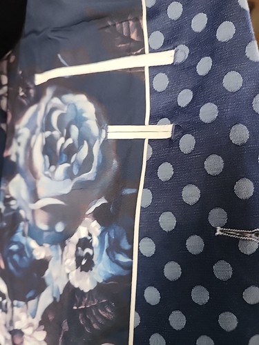 Blazer Vestido Azul Polkadot Para Hombre Calce Ajustado Paisley Y Gris S/42 - Imagen 8 de 13