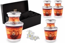 Keepsake Urns - Mini Decorative Urns for Human Ashes Set of 4 Lions 