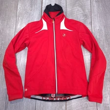 Castelli Invidia Windstopper Jacket Womens Large Red Full Zip Cycling Softshell