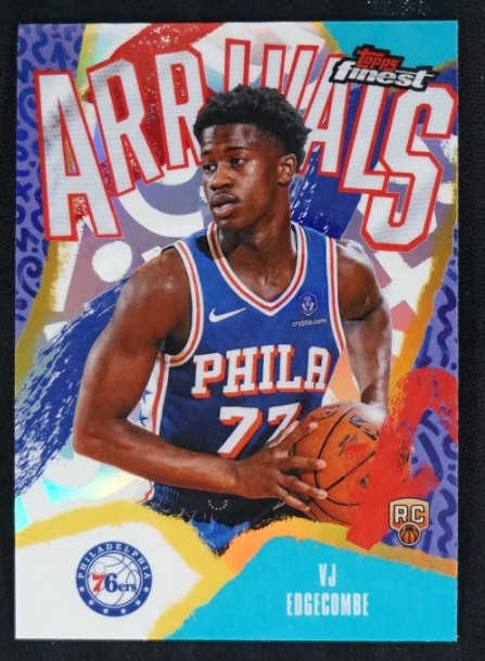 VJ Edgecombe 2025-26 Topps Finest Refractor Arrivals RC 76ers #A-3