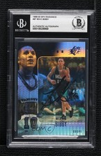 BAS 1999-00 SPx Radiance 74/100 Mike Bibby #87 BGS Authentic Auto 3c7