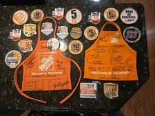 Home Depot Employee Associate of The Month Mini Aprons 10" T With Pins Patches