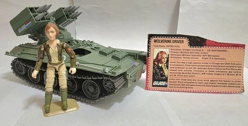 GI Joe Wolverine w/ Cover Girl V1 Action Figure 1983 Vintage ARAH RARE