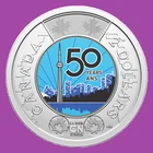 2026 Canada CN Tower Anniv Colored Two Dollar Toonie Coins Mint UNC $2