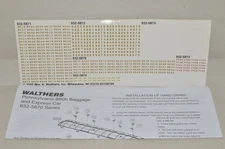 HO scale decals Walthers 932-5870 PRR B60B express baggage cars