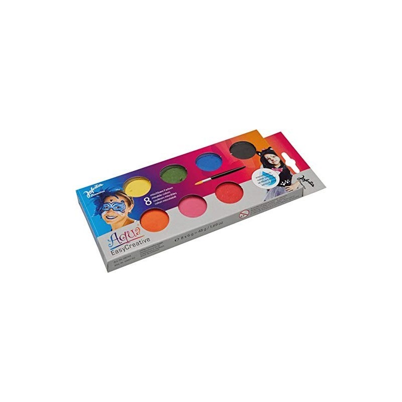 Jofrika Aquashmake-Set Creativ maquillage enfant sans transfert et lavable