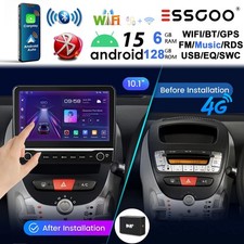 Für Toyota Aygo Citroen C1 Peugeot 107 Autoradio DAB Android 15 GPS Navi 4G WiFi