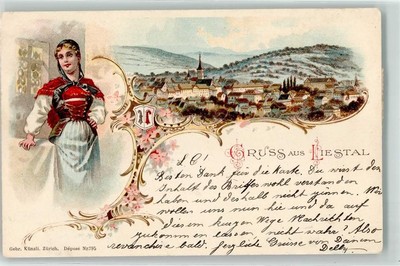 13455786 - Liestal Tracht Wappen Gebr. Kuenzli Zuerich Dep. Nr. 795 1898