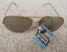 Foster Grant Vintage 7160 Sunglasses W/ Tag New Old Stock Aviator Gold Frame