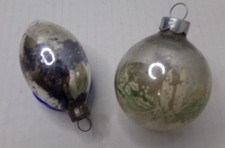 Vintage Candle Holly Silver Tone Christmas Tree Ornaments Made In USA