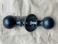 Iron Door Knobs With Single Plate For Rim Lock – Black paint finish (5)