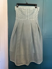 New York & Company Strapless Light Teal Dress With Pockets