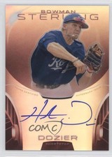 2013 Bowman Sterling Prospect Ruby Refractor 71/99 Hunter Dozier Auto 1w6