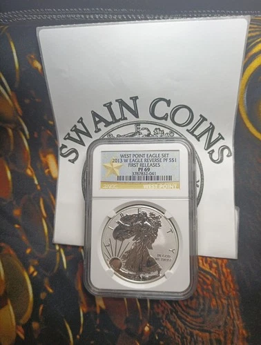 2013 W REVERSE PROOF SILVER EAGLE NGC PF69 EARLY RELEASES  WEST POINT SET ED108
