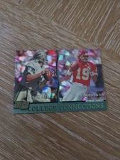 1993 Pro Set College Connections Prism Joe Montana Chiefs Rick Mirer Notre Dame 
