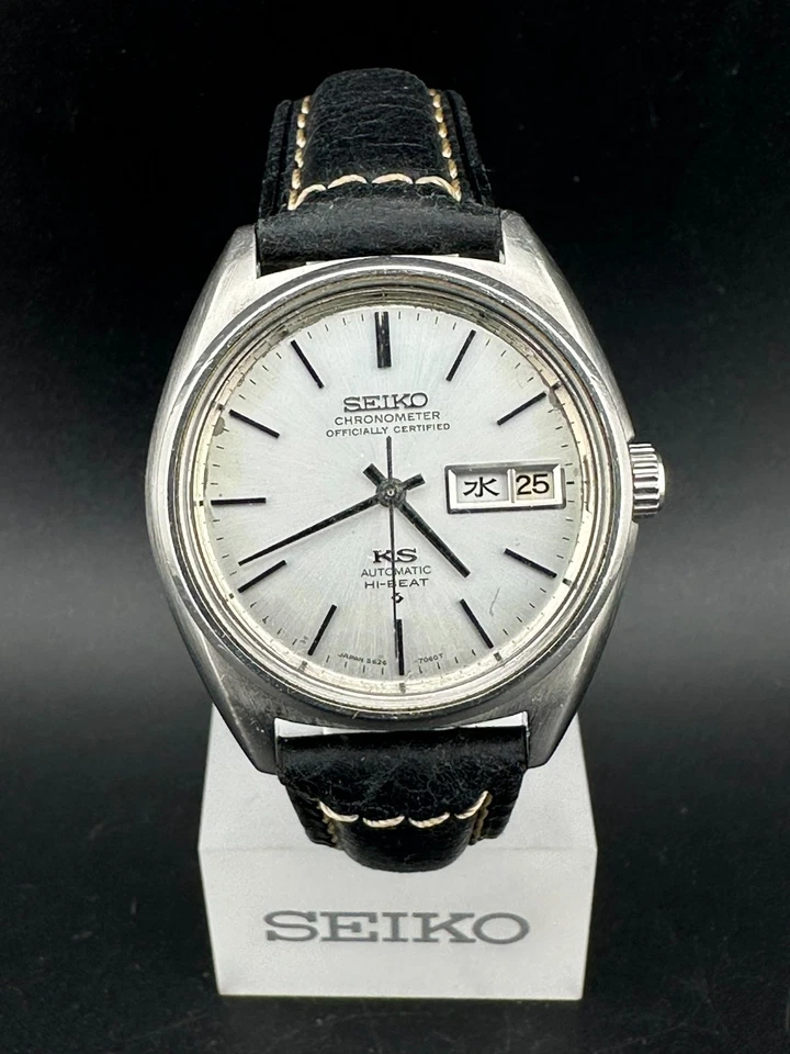 1970 Seiko King Seiko хронометр мужской серебряный циферблат день Дата 35 мм 5626-7060 - Изображение 2 из 4