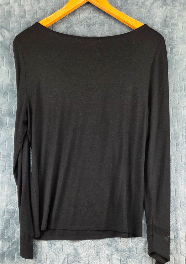 Grace Elements Black Long Sleeve Pullover Bling S… - image 2