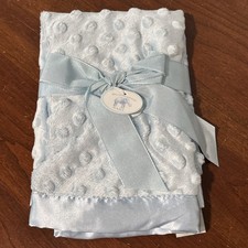 Bearington Baby Collection Plush Security Blankie Lovey pink Blue Dottie Satin