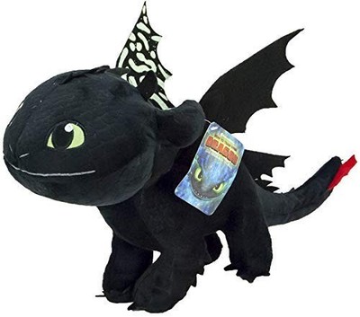 playbyplay HTTYD Dragons, Toothless Night Fury, Schwarz, 30 cm, leuchtet im D...