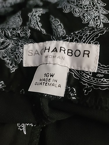 Pantalones capri de cachemira negros Sag Harbor 16W - Imagen 3 de 3