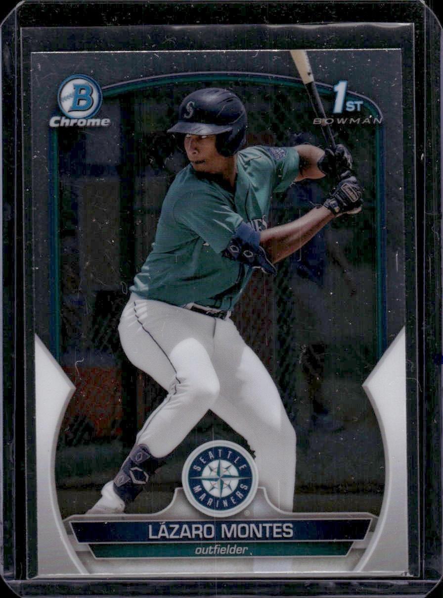 2023 Bowman #BCP-58 Lazaro Montes 1st Chrome Seattle Mariners