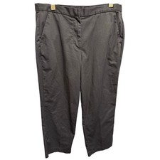 Lands' End Women's Black Fit 3 Chinos Crop Pants Pockets Sz 8P